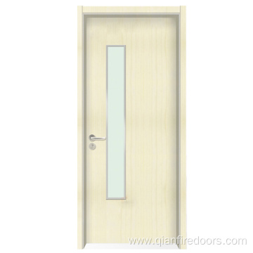 Modern solid wooden single leaf entry door